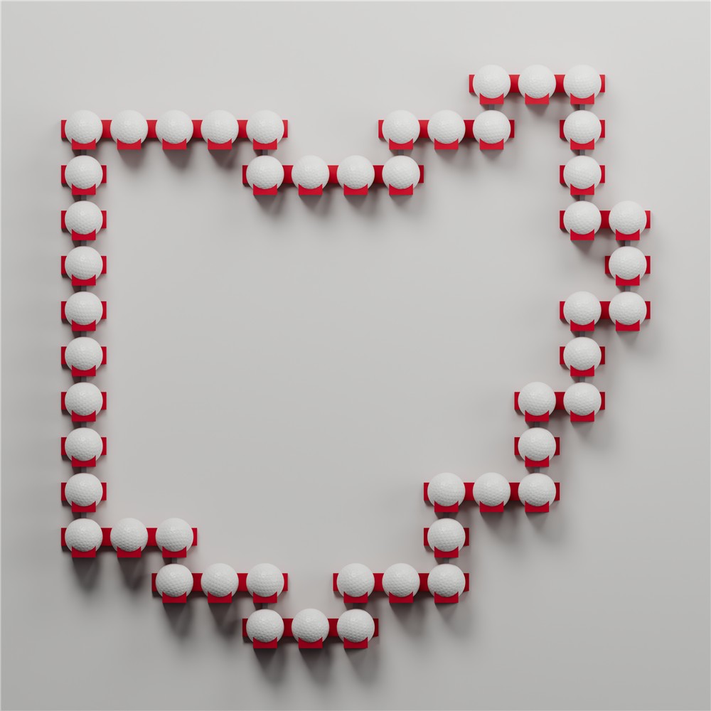 Front model rendering of the compact Ohio outline display